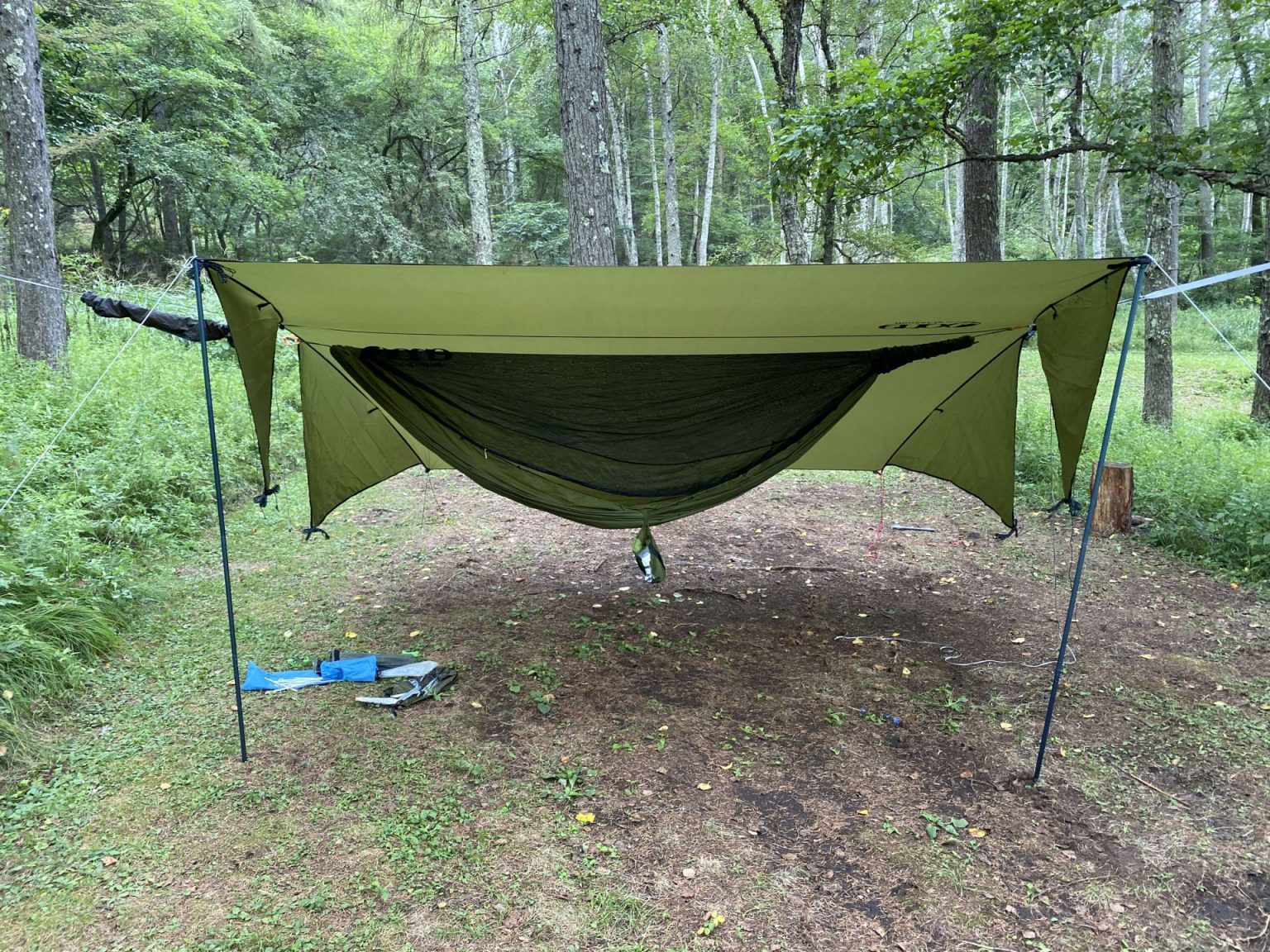 ハンモック用タープ「eno HouseFly Rain Tarp」でハンモックキャンプ。 カブキャン